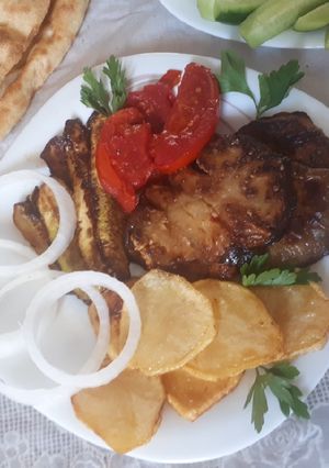 عکسی از دستور غذای ساده بدون گوشت😊