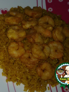 صورة لوصفة جمبري مقلي مع الأرز الأصفر 🦐