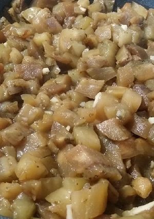 Una foto de Sofrito de berenjenas con mejorana