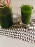 Ugu juice mixed with pineapple and ginger