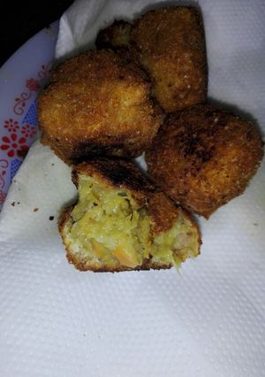 Una foto de Albóndigas de verdura y beicon