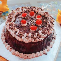 A picture of Dark chocolate cake.
