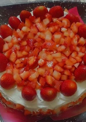 صورة لوصفة تورتة الفراولة 🎂😋🍓