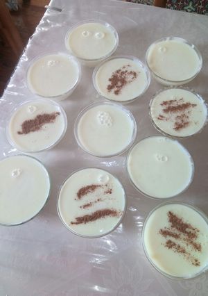 A picture of Traditional Rice Pudding with Cornstarch and Vanilla.