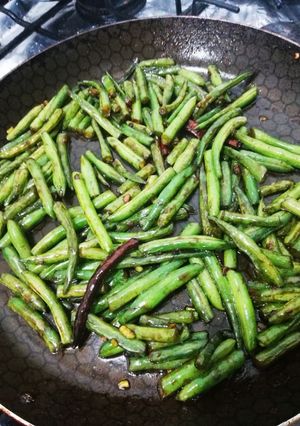 Una foto de Ensalada de ejote oriental