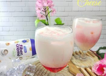 Resep Populer Pink Lava with Cheese Cream Ala Warteg