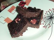 Una foto de brownie de camote sin harina