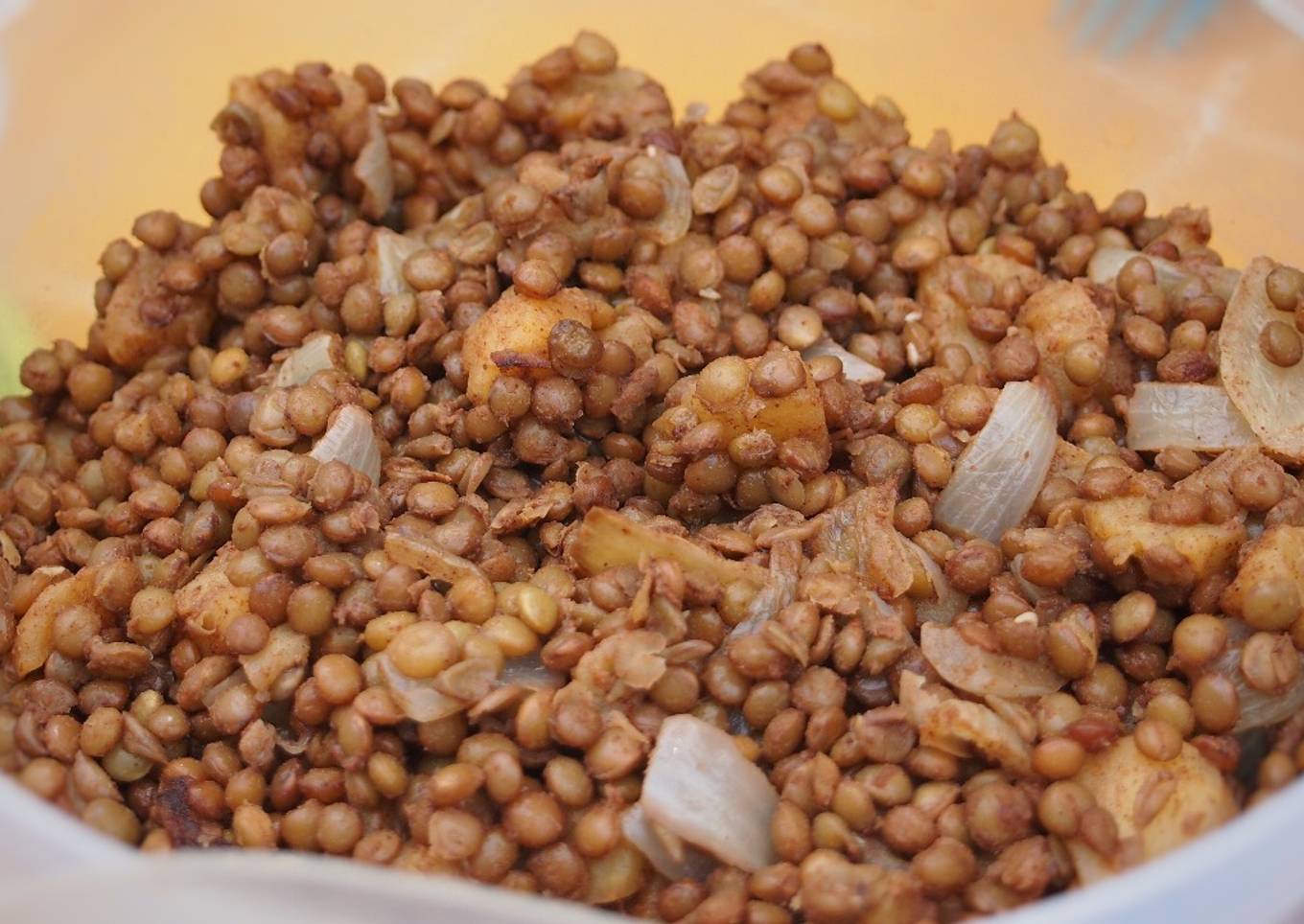 Ensalada o Guarnición de Lentejas a la Canela