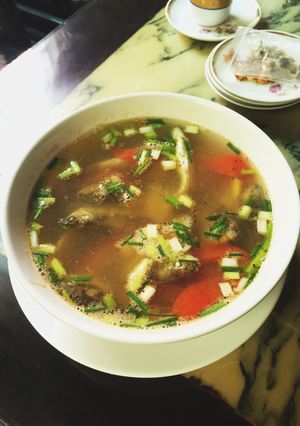 Hình của món Canh cá kình nấu thơm.