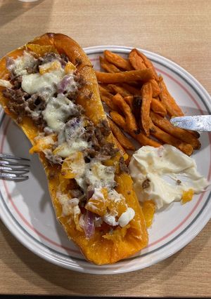 A picture of Stuffed Butternut Squash.