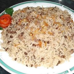 A picture of Qeema masoor pulao.