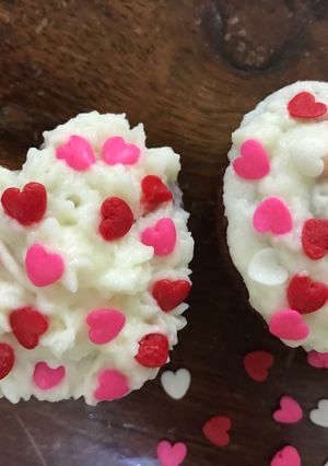 Una foto de Cupcakes corazón San Valentín❤ (Mug cake)
