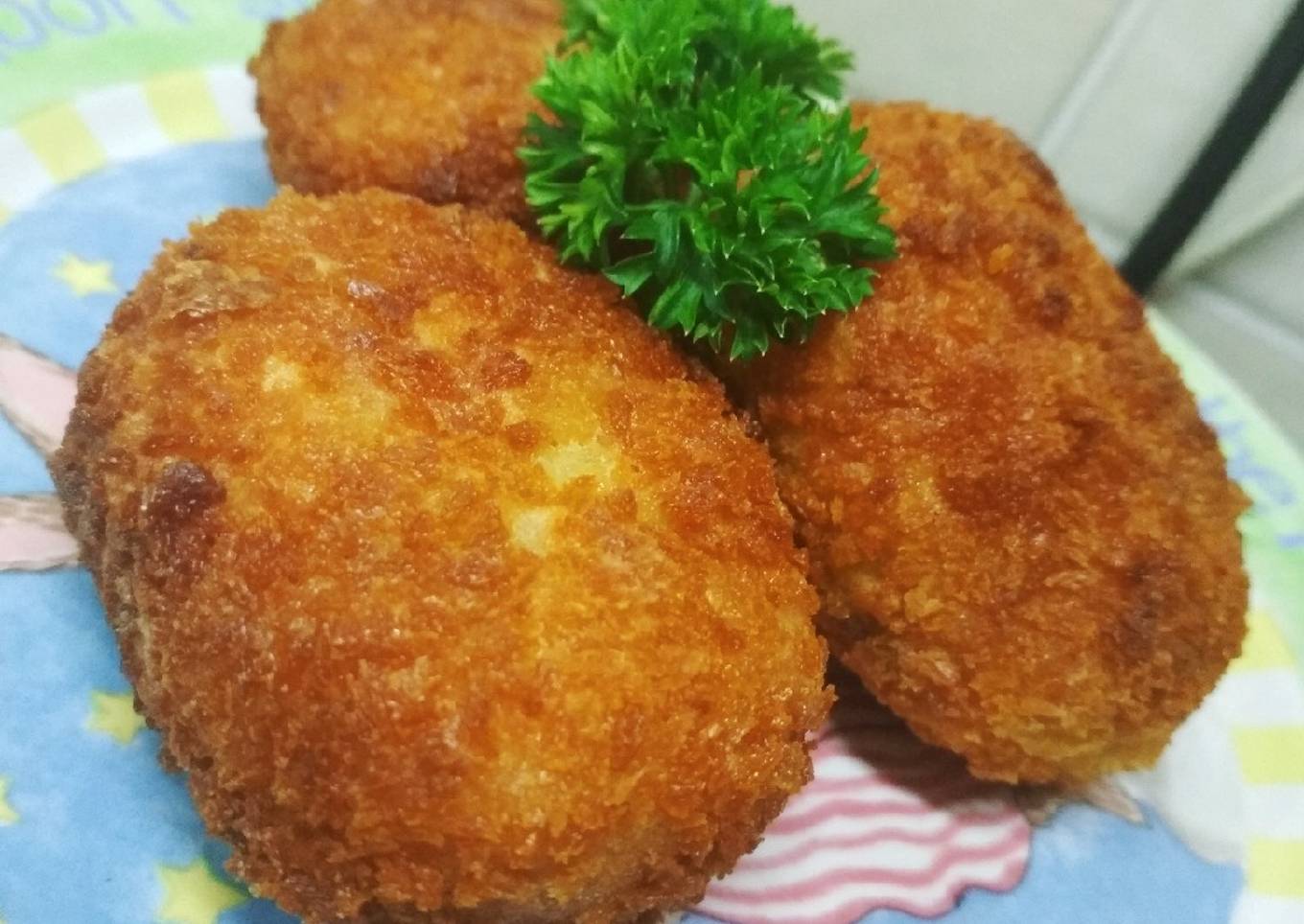 Kroket Kentang Isi Ayam Pedas Keju |Cheesy Hot Chicken Croquette