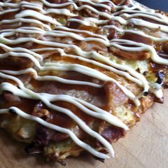 A picture of Oven-baked Okonomiyaki.