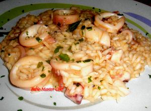 Foto di Risotto con Calamari sfumati al Prosecco
