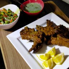A picture of Air fryer lamb chops.
