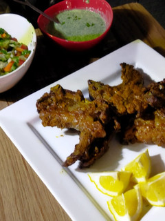A picture of Air fryer lamb chops.