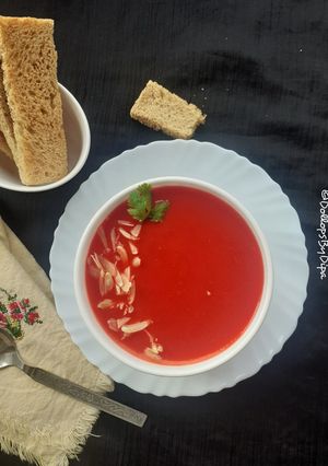A picture of Red Velvet Soup.
