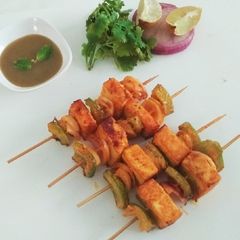 A picture of Achari Paneer Tikka on Tawa.