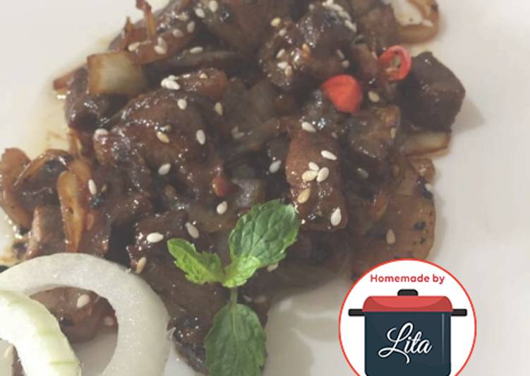 Sapi lada hitam mudah pedas #homemadebylita