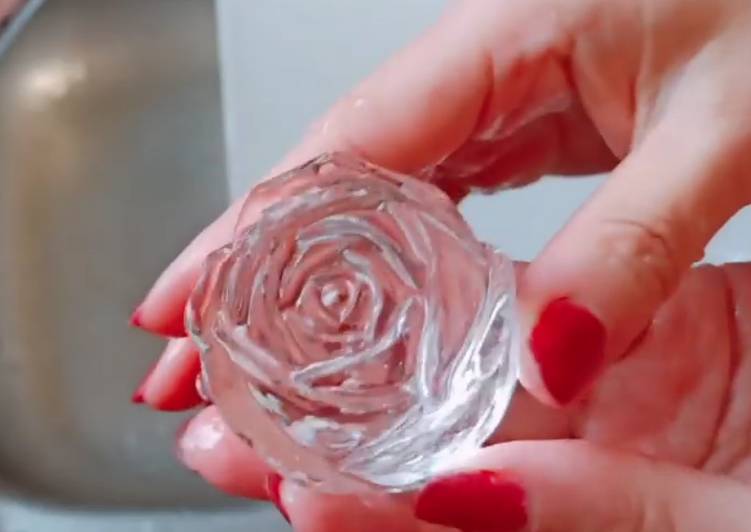 Recipe of Quick How to make crystal clear ice with rose shape, round or any shapes!