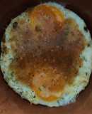 Huevos rancheros en cazuela con salsa de tomatillo o mil tomate