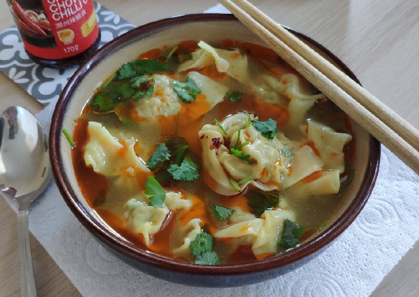 Homemade Chinese Wonton (Dumplings/Pangsit)