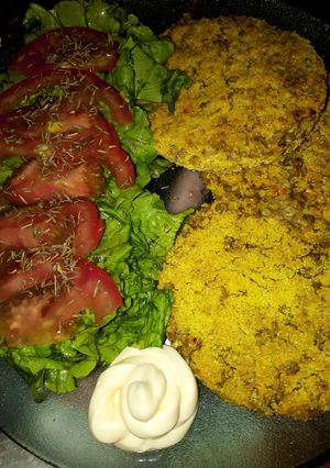 Una foto de Hamburguesas de lentejas y avena