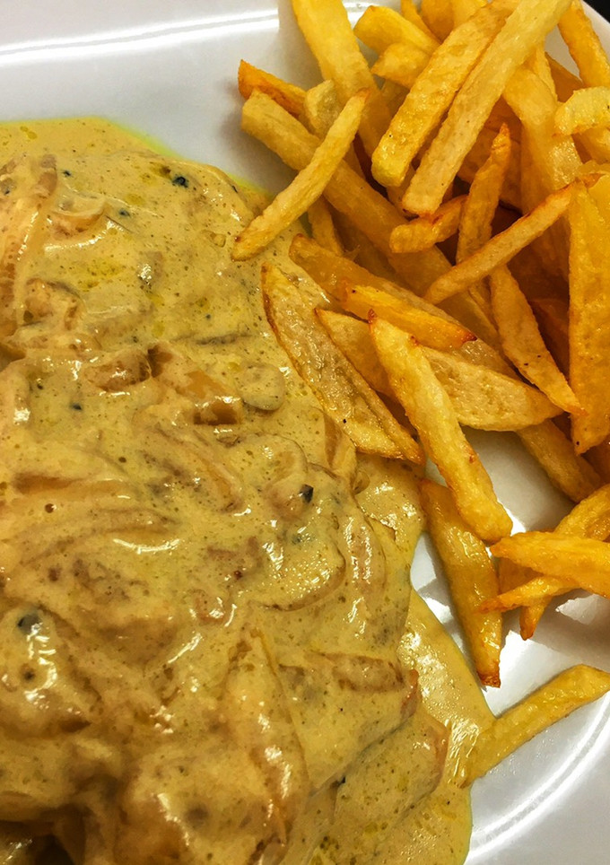 Una foto de Pechugas en salsa de mostaza
