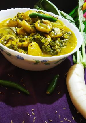 A picture of Mooli Ki Dhokli.