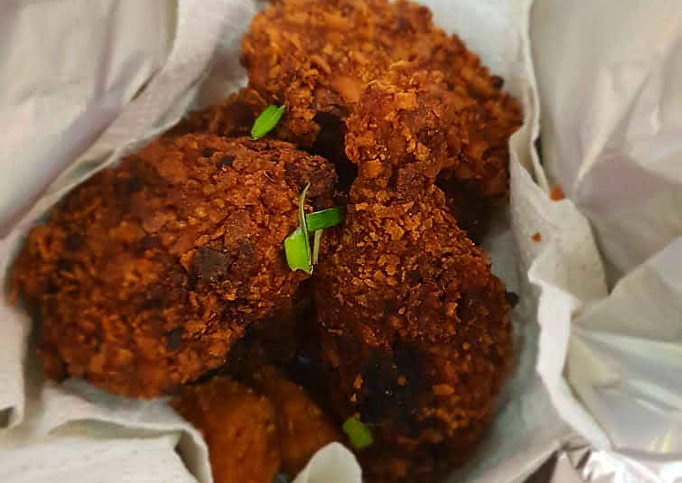 Krispy fried chicken thighs