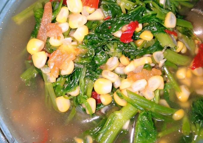 Sayur tumis kangkung jagung