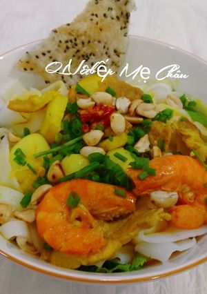 Hình của món Mì Quảng Tôm Thịt.