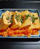 Đậu hũ dồn thịt xốt cà chua