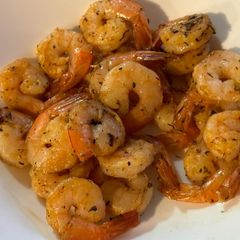Pan seared shrimp A picture of Pan seared shrimp.