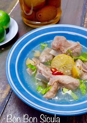Hình của món Sườn Om Chanh Muối.