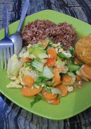 Foto resep Capcay Red rice