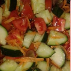 A picture of Tomatoe carrots salad# Salad contest.