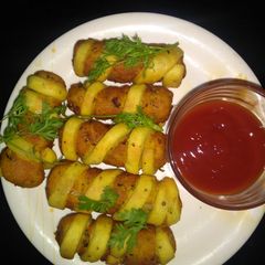 A picture of Potato spiral roll.