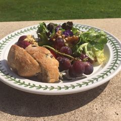 A picture of Walnut and flower salad.