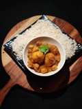 CHOLE ALOO DRY CURRY with BOILED BROWN RICE