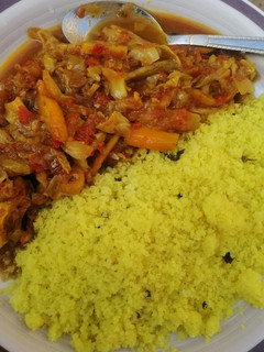 A picture of Cabbage/carrot soup.