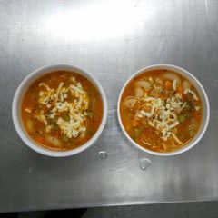 Minestrone soup A picture of Minestrone soup.