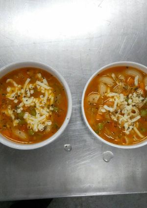 A picture of Minestrone soup.