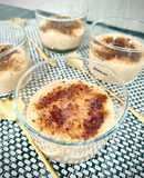 Postre de anacardos y zanahoria con bebida de avena