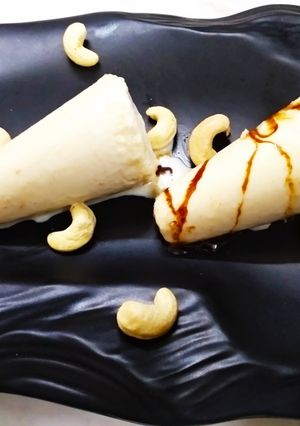 A picture of Kaju Kulfi.