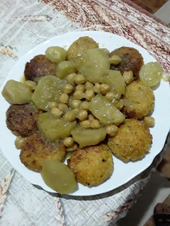 صورة لوصفة طاجين اللفت وكروكات الارز