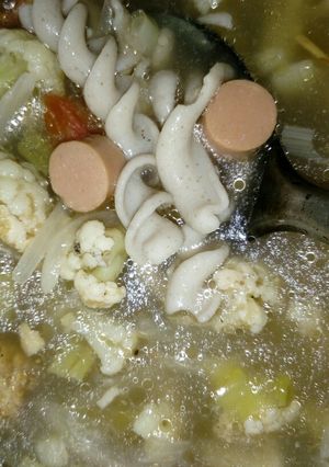 Foto resep 83. Sup kembang kol sosis makaroni