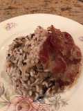 Risotto with radicchio and crispy coppa