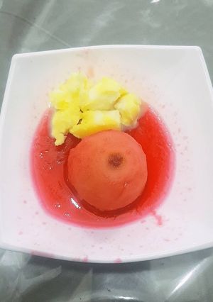 عکسی از دستور ژله سیب_بستنی😋